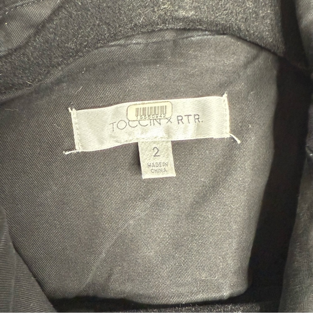 Toccin X Rent the Runway - black Trench Wrap Dress with Belt - size 2 - Picture 4 of 11